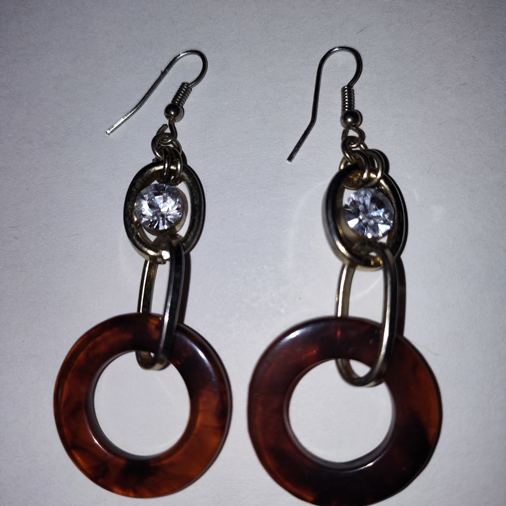Elegant Brown Hoop Earrings